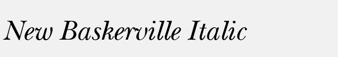 New Baskerville Italic